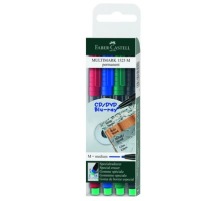 FABER-CASTELL Overheadstift MULTIMARK M 4-farbig ass. permanent, 152504