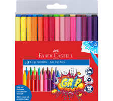 FABER-CASTELL Permenant Marker Grip 3mm assortiert 30 Stck, 155335