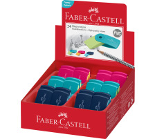 24 X FABER-CASTELL Radierer Sleeve Mini div. Farben ass. 1 Stck, 182445