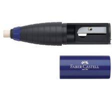 FABER-CASTELL Radierer-Spitzer Kombi rot/blau, 184401