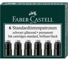 FABER-CASTELL Tintenpatrone schwarz 6 Stck, 185507