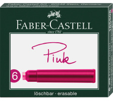 FABER-CASTELL Tntenpatrone pink, 6 Stck, 185508