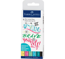 FABER-CASTELL Pitt Artist Pen Handlettering Pastel 6 Stck, 267116