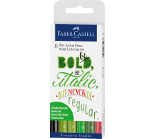 FABER-CASTELL Pitt Art Pen Handlettering 2 grn 6 Stck, 267117