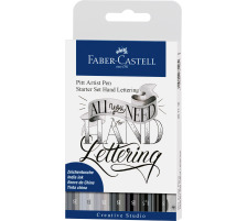 FABER-CASTELL Pitt Art Pen Handlettering schwarz 8 Stck, 267118