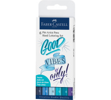 FABER-CASTELL PITT Art Pen Handlettering blau 6 Stck, 267123