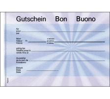 FAVORIT Gutscheine D/F/I A6 blau 25 Blatt, 2058 BLAU