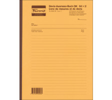 FAVORIT Devis-Ausmassbuch D/F A4 weiss 50x2 Blatt, 2095 OK