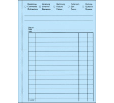 FAVORIT Mehrzweckbuch D/F/I A6 blau/weiss 50x2 Blatt, 8111OK