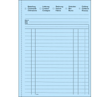 FAVORIT Mehrzweckbuch D/F/I A5 blau/blau/weiss 50x3 Blatt, 8115OK