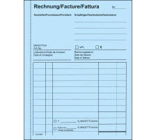 FAVORIT Rechnungen D A6 blau/weiss 50x2 Blatt, 8201 OK