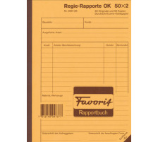 FAVORIT Rapport de rgie Allemand A5 papier autocopiant 50x2 flls., 9181 OK