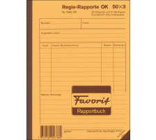 FAVORIT Regierapport D/F/I A5 weiss 50x3 Blatt, 9183 OK