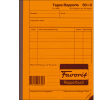 FAVORIT Tages-Rapport D A5 weiss/weiss 50x2 Blatt, 9186