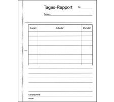 FAVORIT Tages-Rapport D A6 weiss/weiss 100x2 Blatt, 9197 W