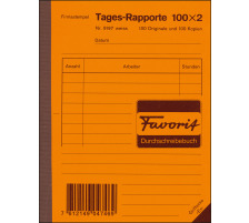 FAVORIT Tages-Rapport D A6 weiss/weiss 100x2 Blatt, 9197 W