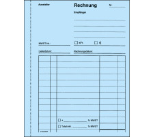 FAVORIT Formularbuch Rechnungen A6 Durchschreibepapier 50x2 Blatt, 9201 OK