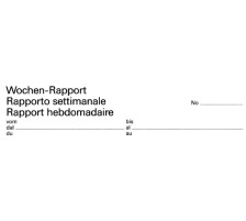 FAVORIT Wochen-Rapporte D/F/I A4 Durchschreibepapier 50x2 Blatt, 9301 OK