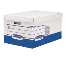 10 X FELLOWES Klappdeckelbox ULTRA weiss/blau 37.8x28.7x54.5 cm, 4474601