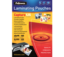 FELLOWES Pochette plast.125mic 65x95mm glossy 100 pcs., 5306702