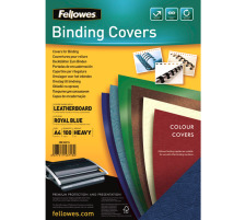 FELLOWES Lederstruktur Cover A4 blau 100 Stck, 5371305