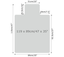 FLOORTEX Bodenschutzmatte 119x89cm, FC118923LR