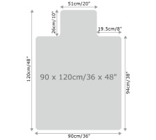 FLOORTEX Bodenschutzmatte 120x90cm, FC119225L