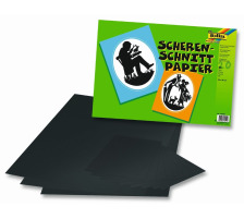 FOLIA Scherenschnittpapier 35x50cm 80g, schwarz, 07.70301