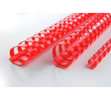 GBC Baguettes de reliure 6mm A4 rouge, 21 anneaux 100 pcs., 4028213