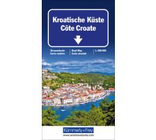 HALLWAG Carte routire Kroatische Kste 1:200'000, 325901107