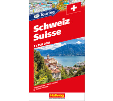 HALLWAG Strassenatlas 13x24cm CH-Touring Schweiz 1:250'000, 382830048