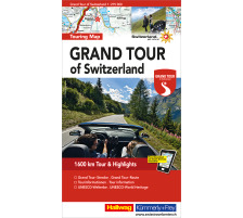 HALLWAG Touring Map Strassenkarte K&F Grand Tour of CH, 382830832