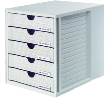 HAN Schubladenbox Karma A4/C4 grau, 5 Schubladen, 14508-18