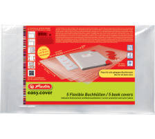 HERLITZ Buchhlle easy cover 5 Stck in Polybeutel Flexibel, 50014750