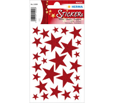 HERMA Sticker Sterne rot 27 Stck /1 Blatt, 15099