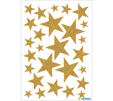 HERMA Sticker Sterne gold 27 Stck /1 Blatt, 15129