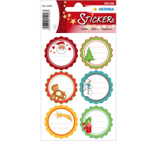 HERMA Sticker Geschenk Weihnachten 12 Stck /2 Blatt, 15258