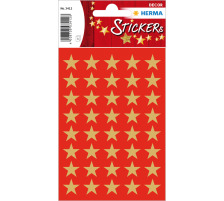 HERMA Sticker Sterne 13mm gold 120 Stck/3 Blatt, 3412