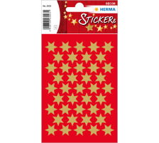 HERMA Sticker Sterne 14mm gold 195 Stck/3 Blatt, 3903