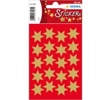 HERMA Sticker Sterne 21mm gold 60 Stck/3 Blatt, 3905