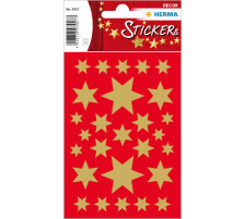 HERMA Sticker Sterne gold 81 Stck/3 Blatt, 3927