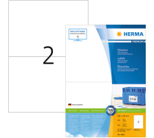 HERMA Universal-Etiketten 210x148mm weiss 200 St./100 Blatt, 4282