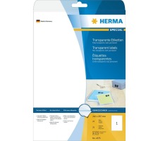 HERMA Folienetiketten 210x297mm transparent 25 St./25 Blatt, 4375