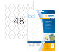 HERMA Universal-Etiketten 30mm weiss 1200 St./25 Blatt, 4387