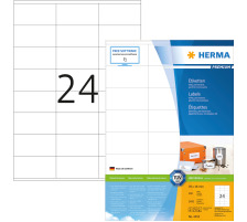 HERMA Universal-Etiketten 70x36mm weiss 2400 St./100 Blatt, 4453