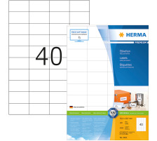 HERMA Universal-Etikett. 52,5x29,7mm weiss 4000 St./100 Blatt, 4461