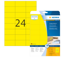 HERMA Universal-Etiketten 70x37mm gelb 480 St./20 Blatt, 4466