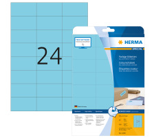 HERMA Universal-Etiketten 70x37mm blau 480 St./20 Blatt, 4468