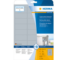 HERMA Typenschild-Etik. 63,5x29,6mm silber,PP matt 270 Stk./10 Bl., 4592