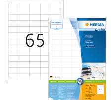 HERMA Universal-Etikett. 38,1x21,2mm weiss 13000 St./200 Blatt, 4606